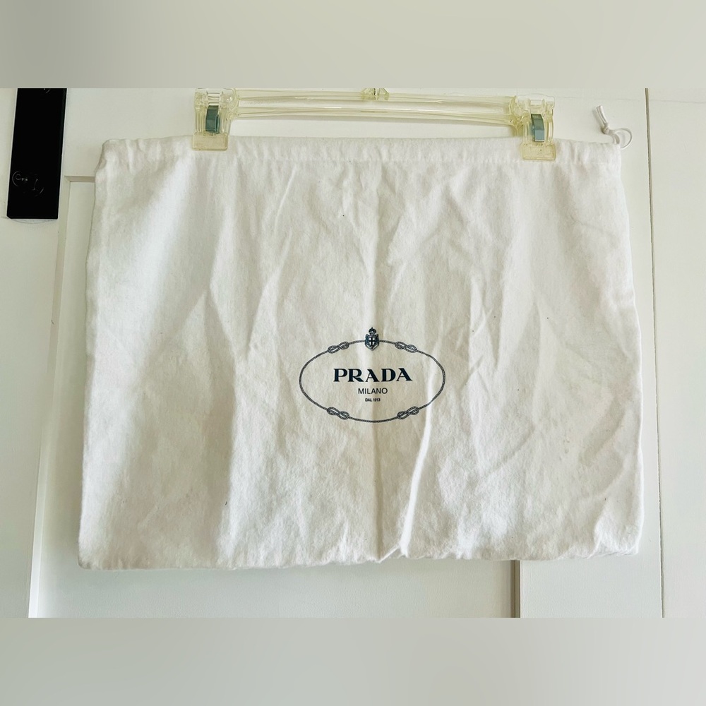 Prada White Dust Bag with Logo *Authentic *